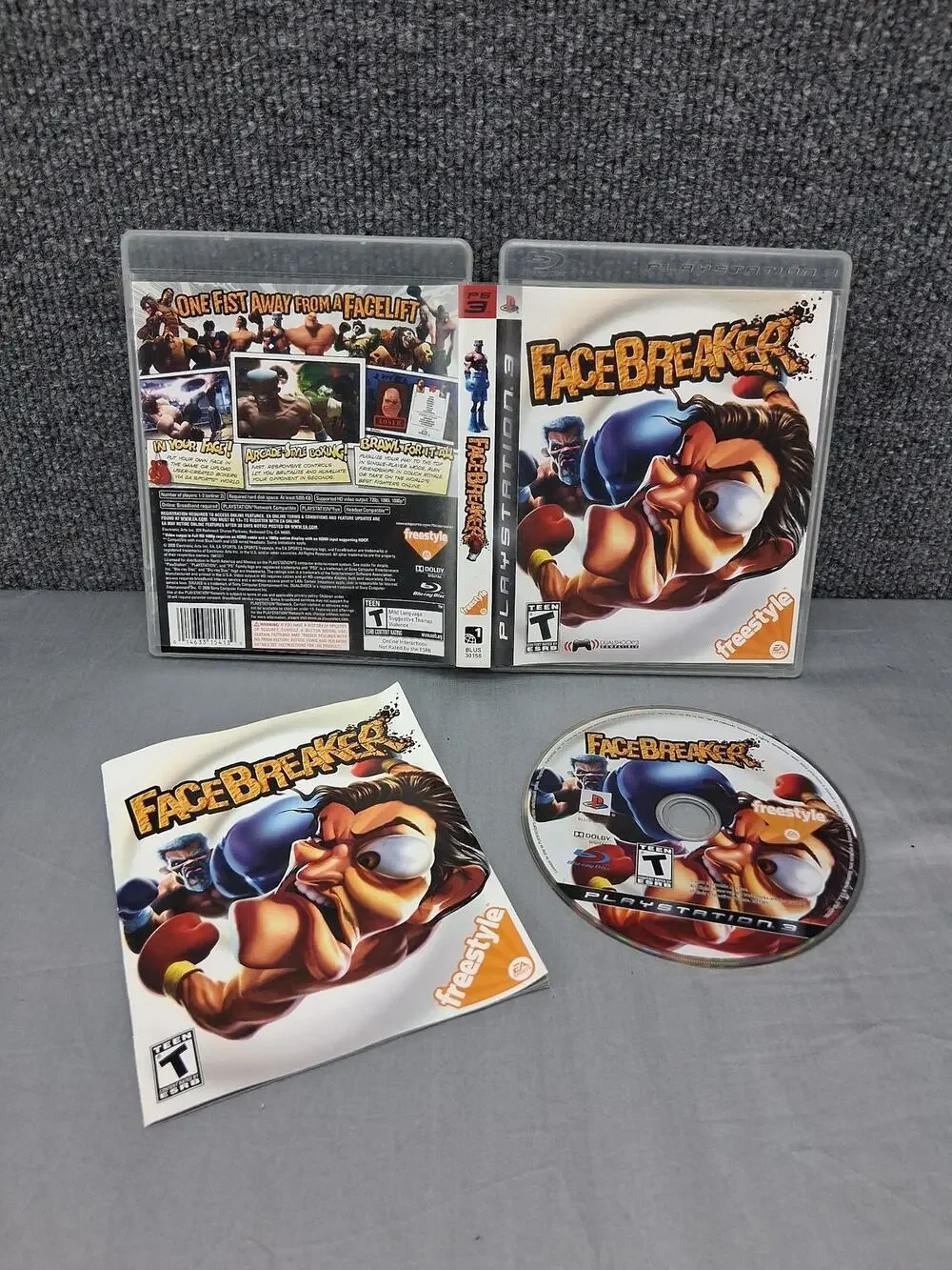 Face Breaker Sony Playstation 3 PS3 Complete Case Instructions